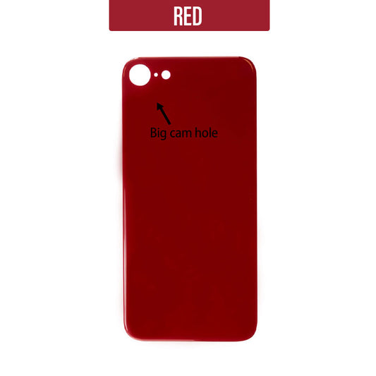 Back Glass Cover (Big Camera Hole) For iPhone 8 - Red