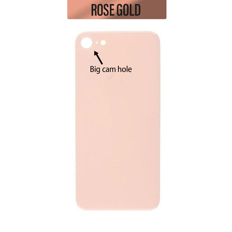 Back Glass Cover (Big Camera Hole) For iPhone 8 - Rose Gold