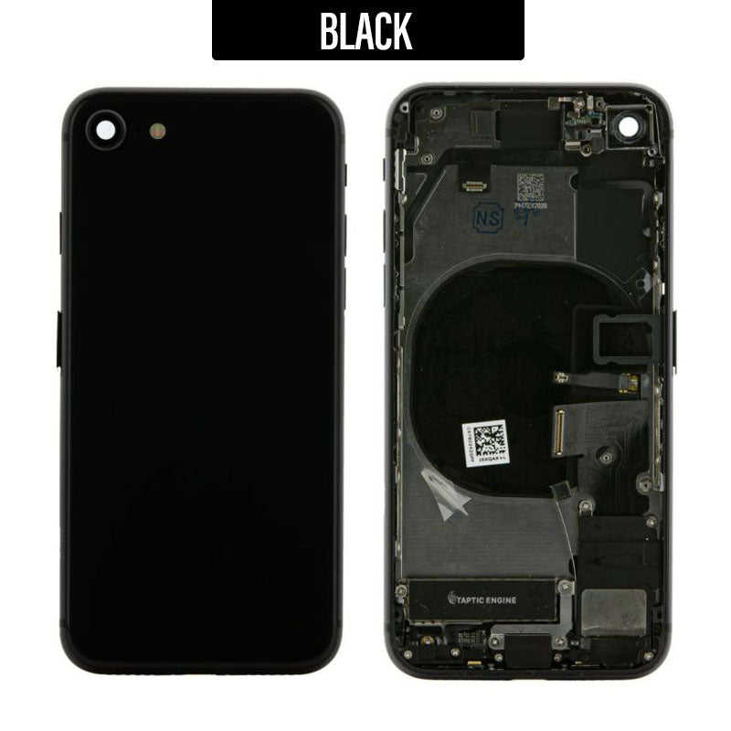 Back Housing with Small Parts For iPhone 8 - Black