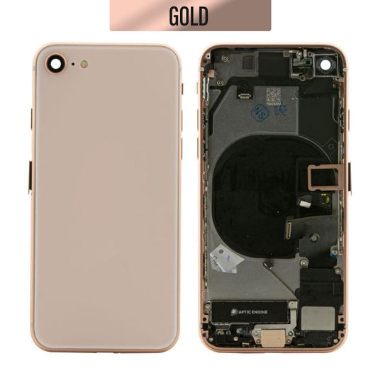 Back Housing with Small Parts For iPhone 8 - Gold