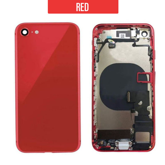 Back Housing with Small Parts For iPhone 8 - Red