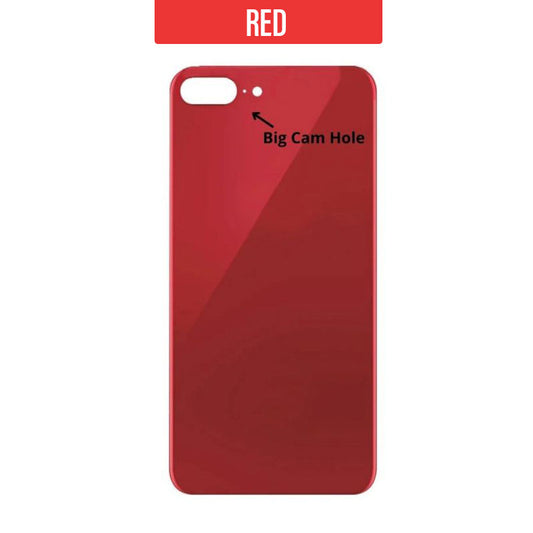 Back Glass Cover (Big Camera Hole) For iPhone 8 Plus - Red