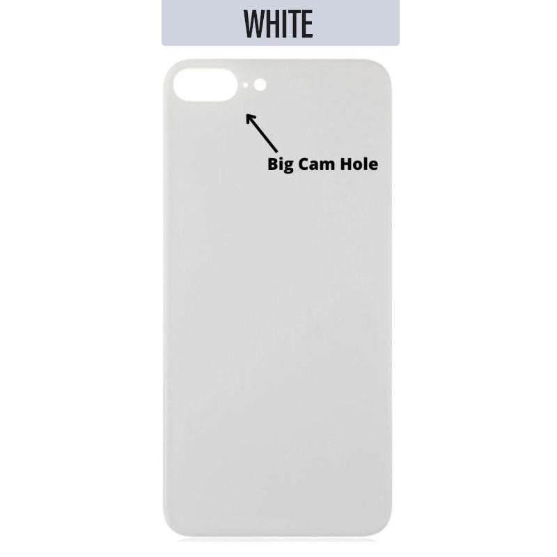 Back Glass Cover (Big Camera Hole) For iPhone 8 Plus - White