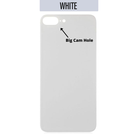 Back Glass Cover (Big Camera Hole) For iPhone 8 Plus - White