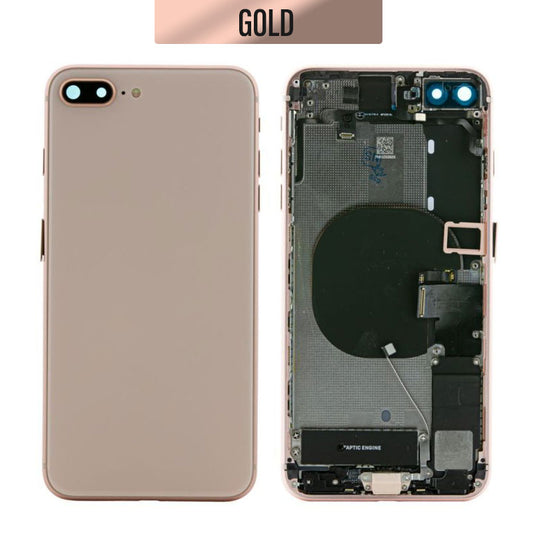 Back Housing with Small Parts For iPhone 8 Plus - Gold