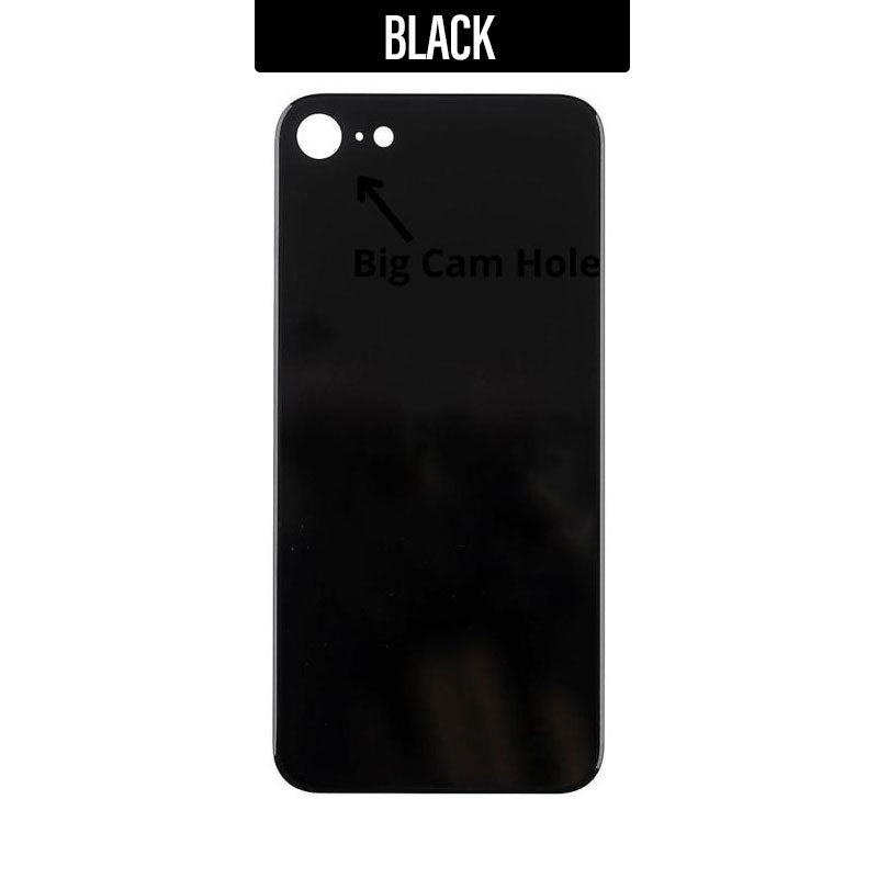 Back Glass Cover For iPhone SE 2020  (Big Camera Hole) - Black