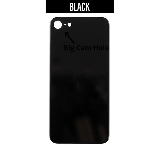 Back Glass Cover For iPhone SE 2020  (Big Camera Hole) - Black