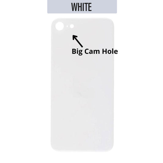 Back Glass Cover For iPhone SE 2020  (Big Camera Hole) - White