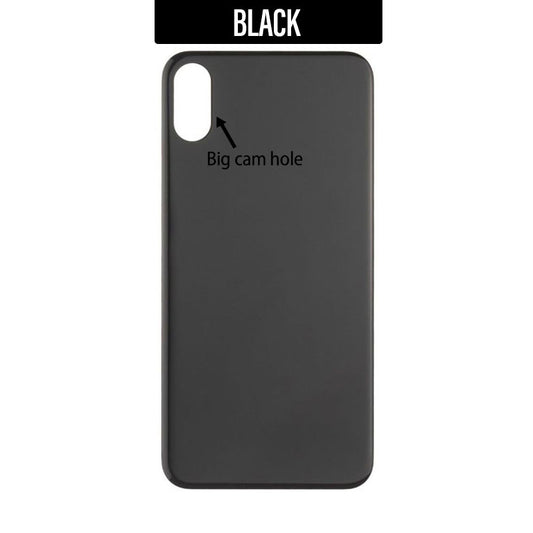 Back Glass Cover For iPhone X (Big Camera Hole) - Black