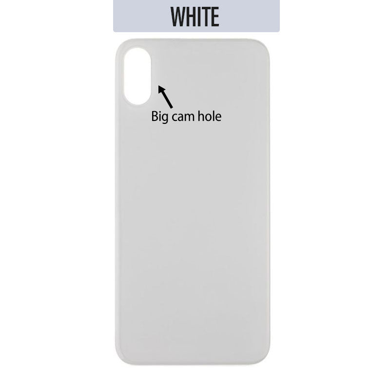 Back Glass Cover For iPhone X (Big Camera Hole) - White