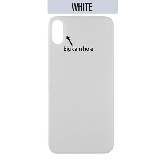 Back Glass Cover For iPhone X (Big Camera Hole) - White