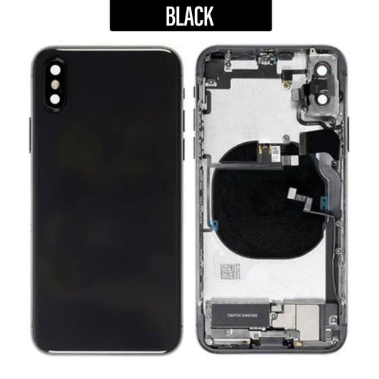 Back Housing with Small Parts For iPhone X - Black