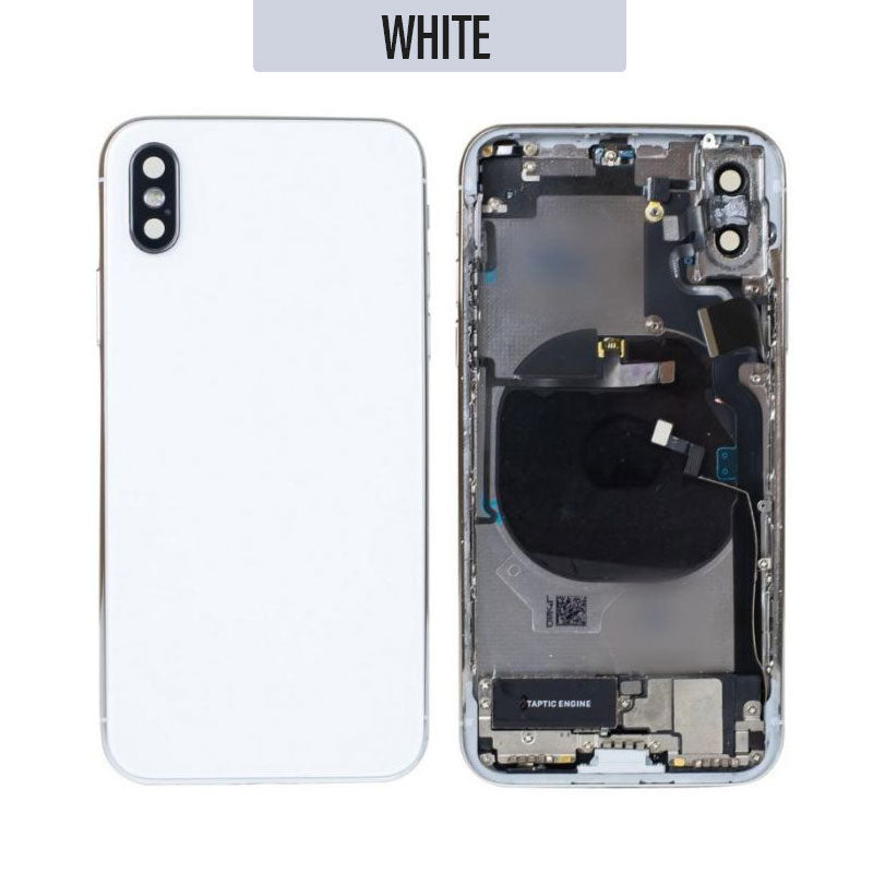Back Housing with Small Parts For iPhone X - White