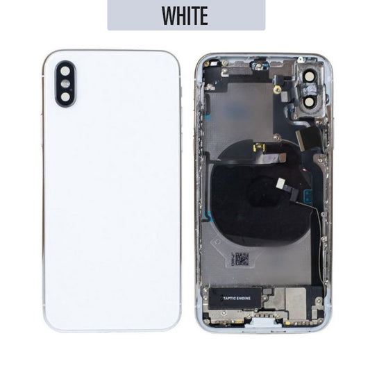 Back Housing with Small Parts For iPhone X - White