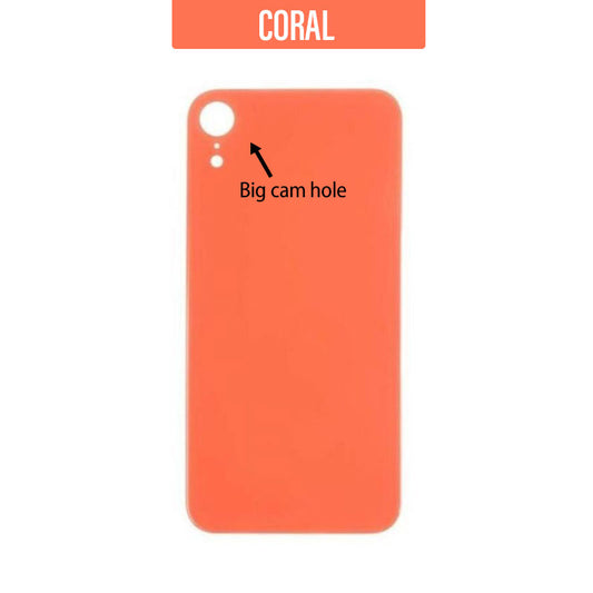 Back Glass Cover (Big Camera Hole) For iPhone XR - Coral