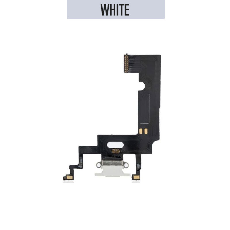 Charging Port Flex Cable For iPhone XR - White