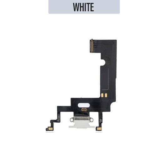Charging Port Flex Cable For iPhone XR - White