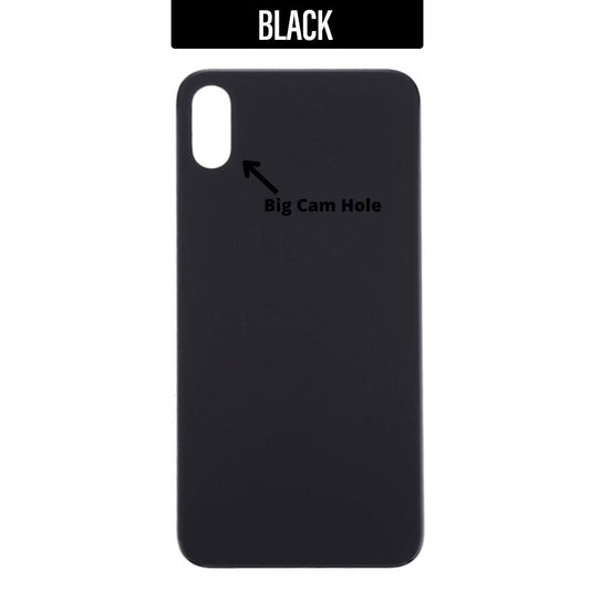 Back Glass Cover (Big Camera Hole) For iPhone XS - Black