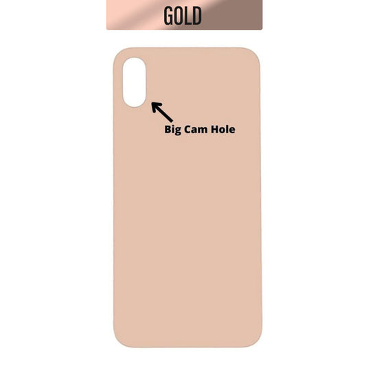 Back Glass Cover (Big Camera Hole) For iPhone XS - Gold