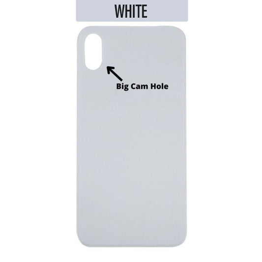 Back Glass Cover (Big Camera Hole) For iPhone XS - White