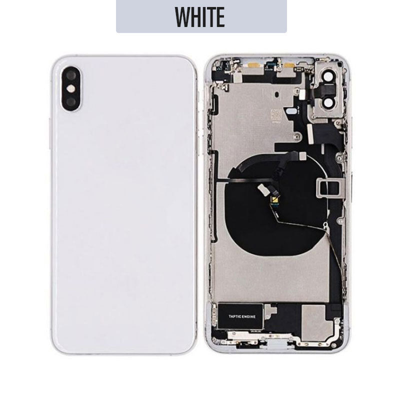 Back Housing With Small Parts For iPhone XS - White