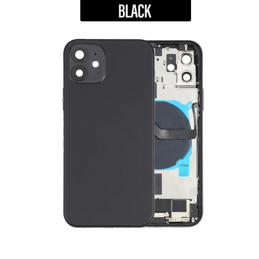 Back Housing Assembly With Parts For iPhone 12 - Black