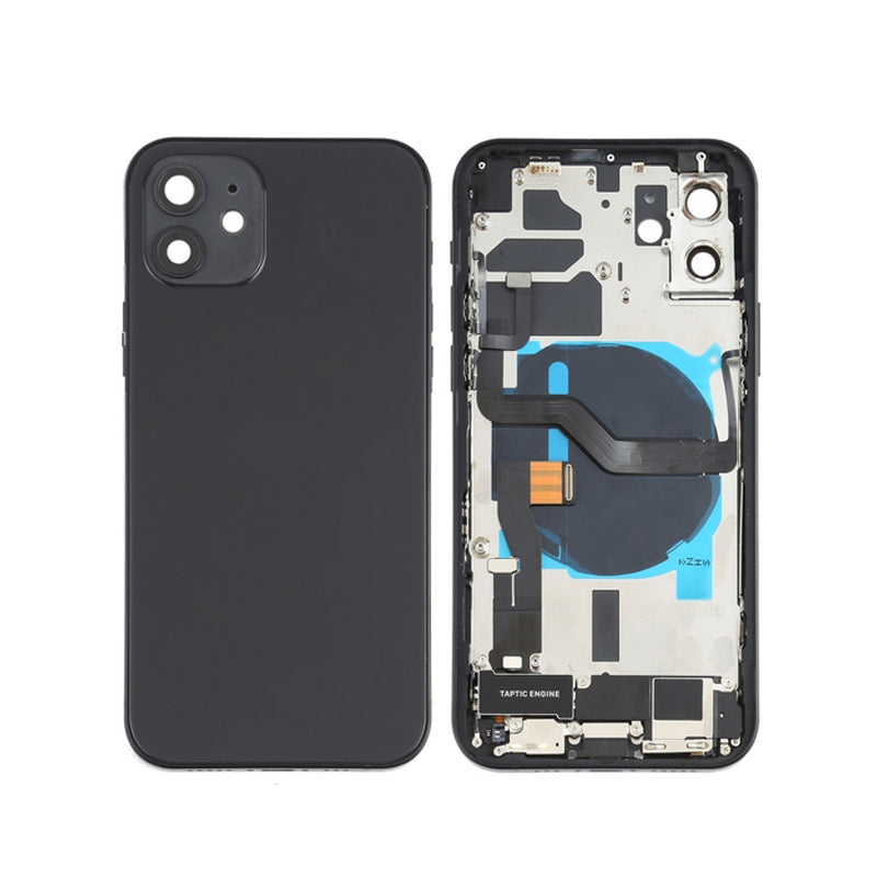 Back Housing Assembly With Parts For iPhone 12 - Black