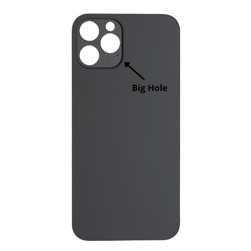 iPhone 12 Pro Back Glass Cover (Big Camera Hole) - Graphite