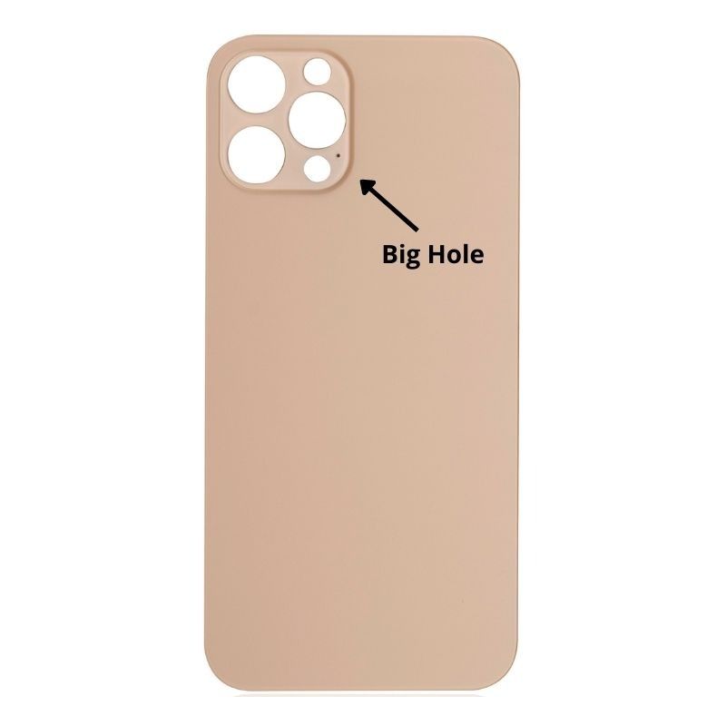 iPhone 12 Pro Back Glass Cover (Big Camera Hole) - Gold