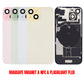 Back Glass Cover For iPhone 15 (With Camera Frame and Wireless Charging Flex)