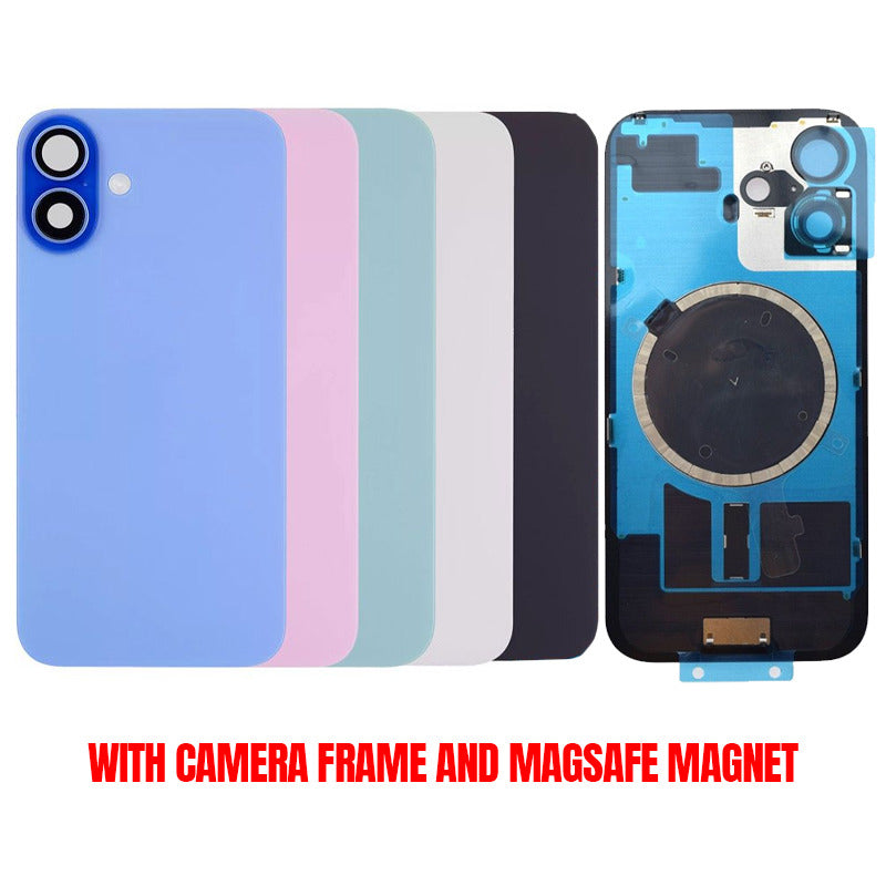 Back Glass Cover For iPhone 16 Plus (With Camera Frame and Magsafe Magnet)