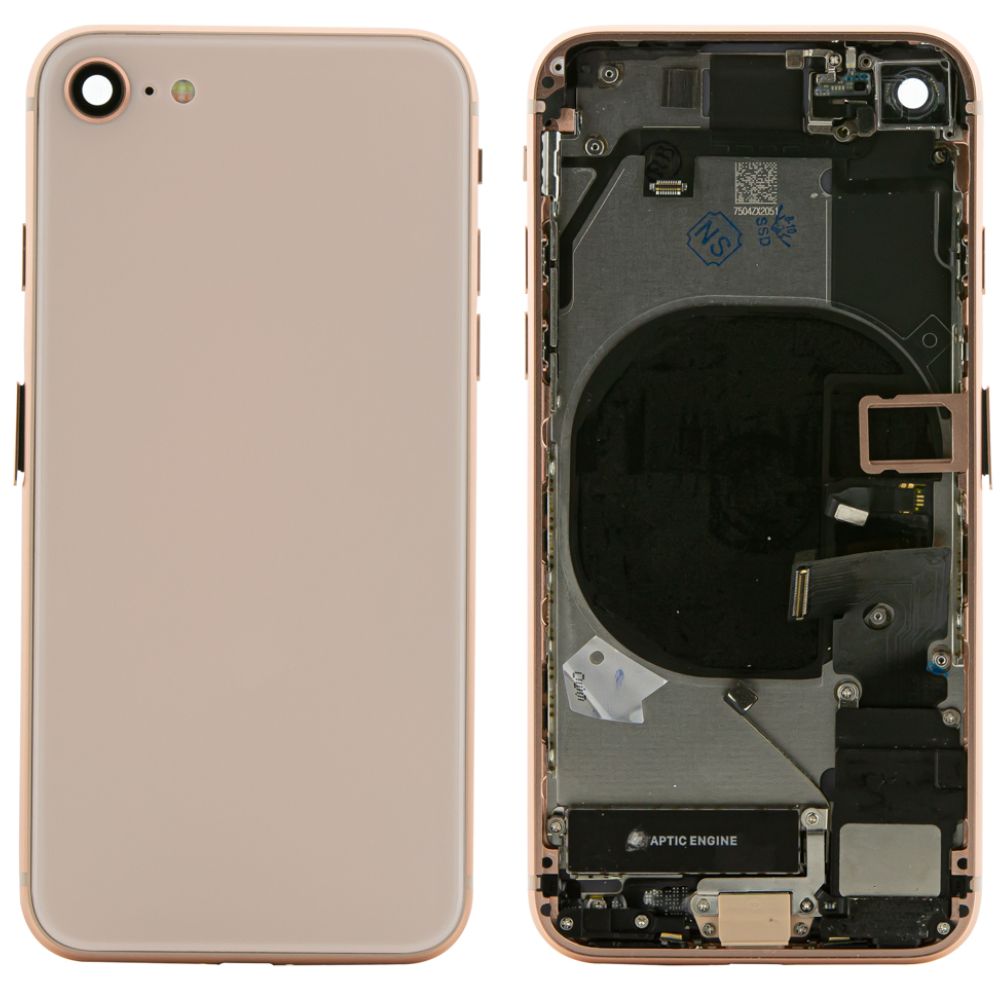 Back Housing with Small Parts For iPhone 8 - Gold