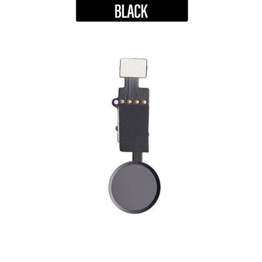 Home Button and Flex Cable [needs to change IC from original home button] For iPhone 8/8 Plus - Black