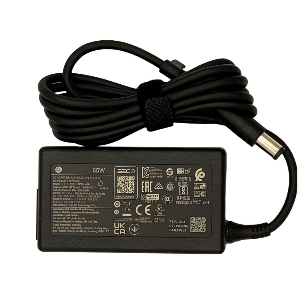HP L40094-001 65W Charging Adapter 7.4mm Connector (Includes 0.5m Power Cord)