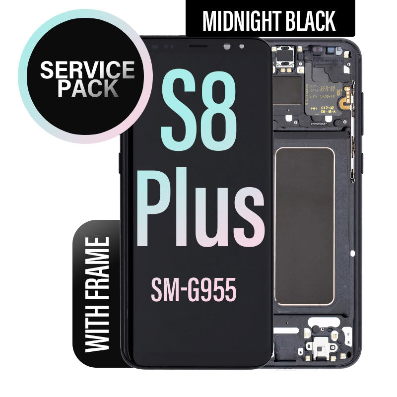LCD Digitizer Screen Assembly With Frame Service Pack for Galaxy S8 Plus G955 - Midnight Black