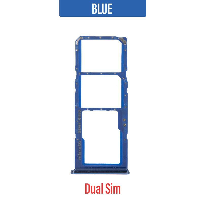 Dual Sim Tray Replacement for Galaxy A20 / A30 /A50 / A70- Blue