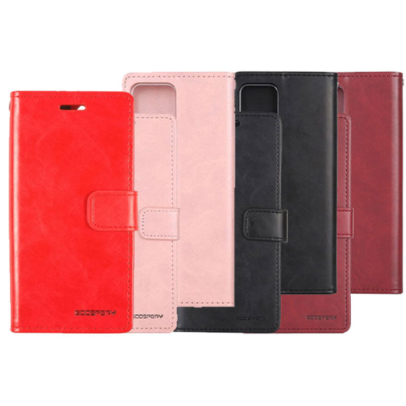 Mercury Blue Moon Diary Leather Case Cover For iPhone 16E
