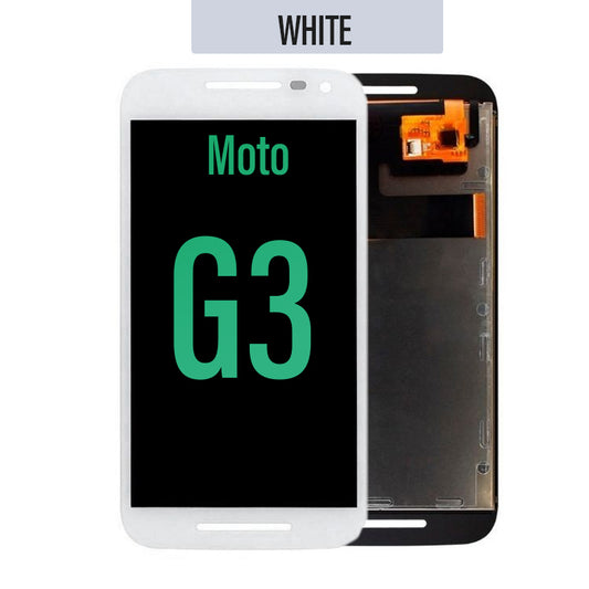 LCD Touch Screen Assembly for Moto G3- White