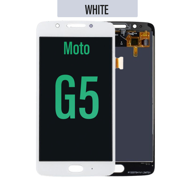 LCD Touch Screen Assembly for Motorola Moto G5- White