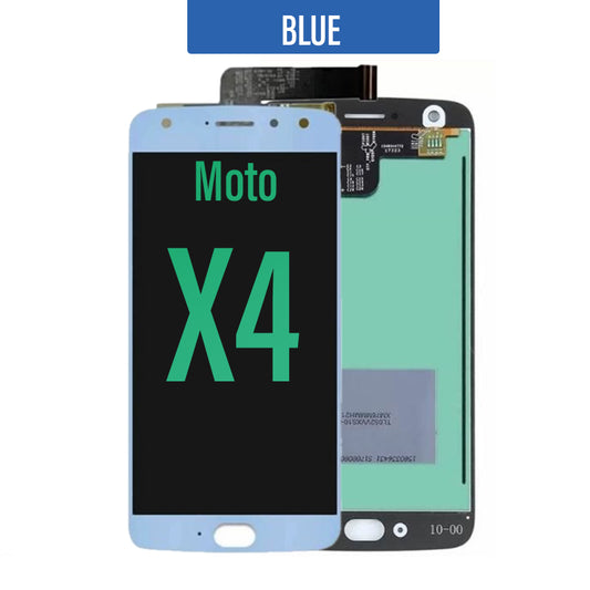 LCD Touch Screen Assembly for Motorola X4- Blue
