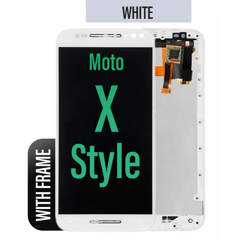 Motorola Moto X Style LCD Digitizer Assembly Frame- White