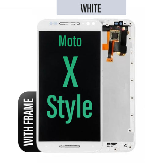 Motorola Moto X Style LCD Digitizer Assembly Frame- White