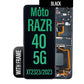 LCD Touch Screen Assembly With Frame for Motorola Razr 40 5G- Black