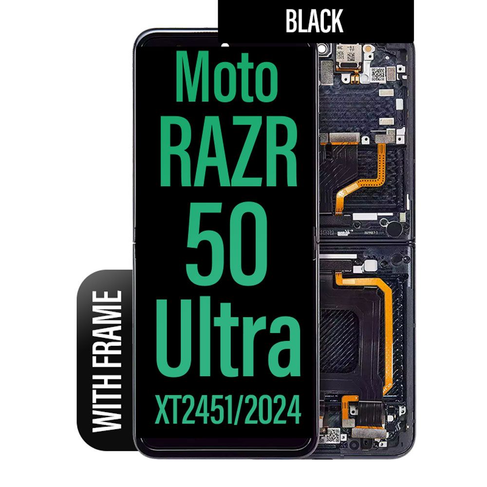LCD Touch Screen Assembly With Frame for Motorola Razr 50 Ultra