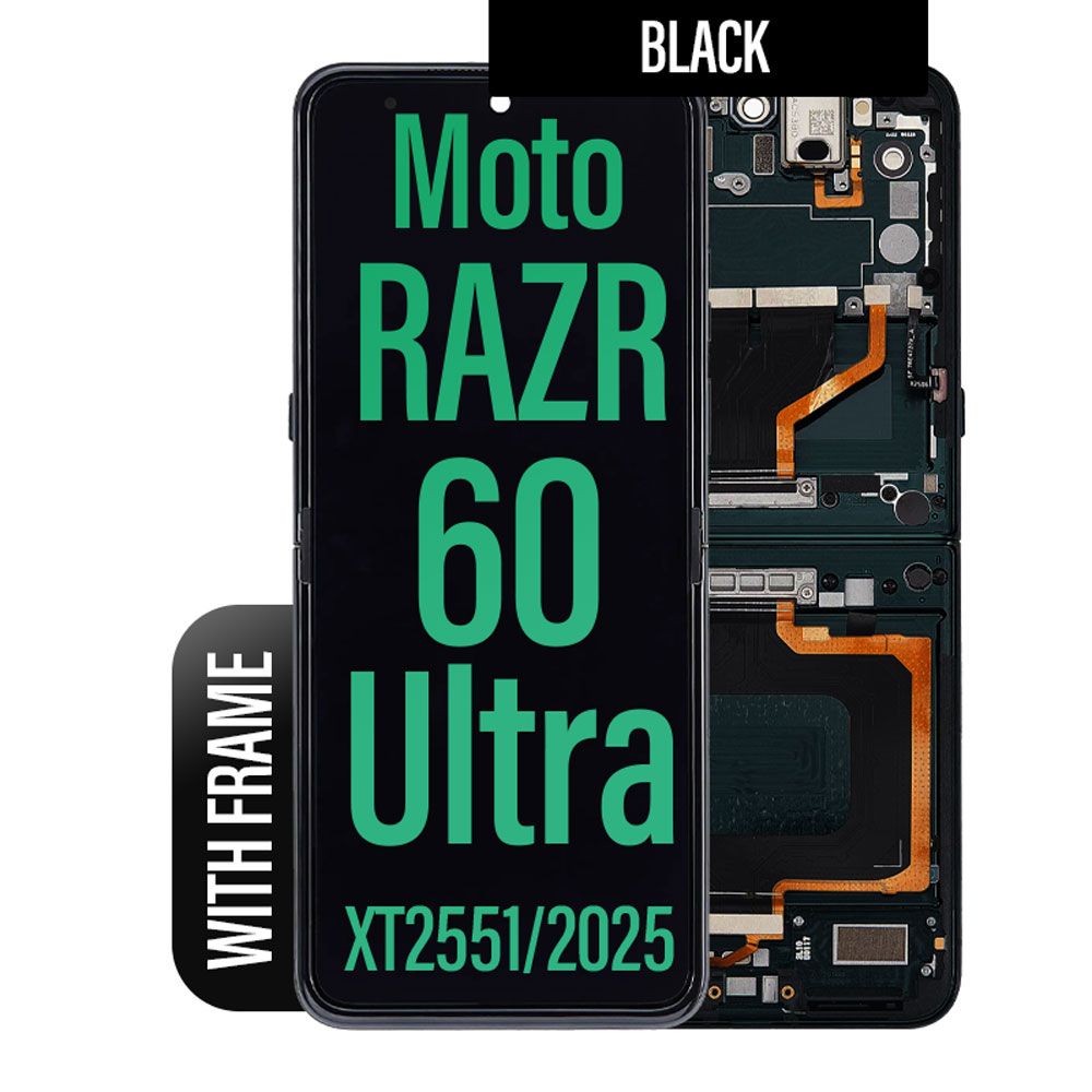 LCD Touch Screen Assembly With Frame for Motorola Razr 60 Ultra