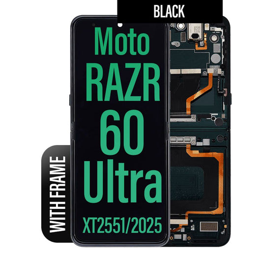 LCD Touch Screen Assembly With Frame for Motorola Razr 60 Ultra