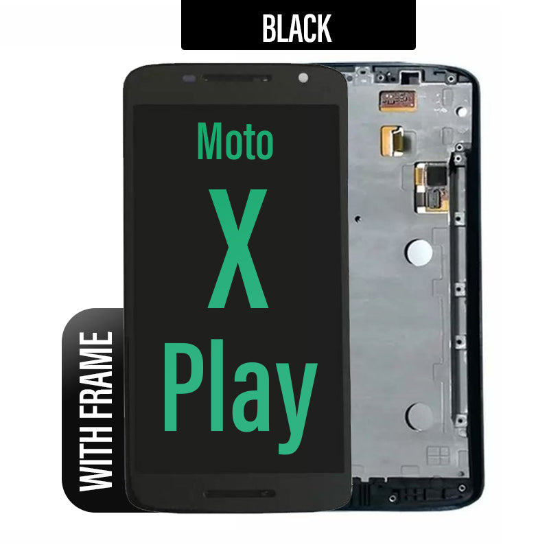 Motorola Moto X Play LCD Digitizer Assembly Frame- Black