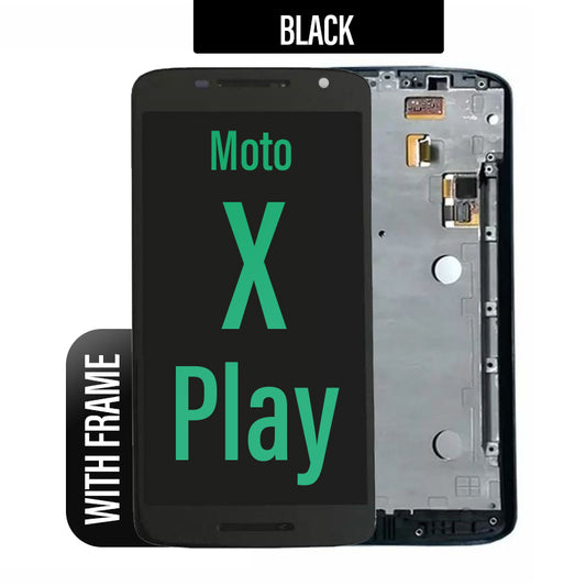Motorola Moto X Play LCD Digitizer Assembly Frame- Black
