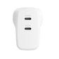 Cygnett PowerPlus 60W (30W x2) Dual Port USB-C PD Travel-Ready Fast Wall Charger -White