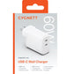Cygnett PowerPlus 60W (30W x2) Dual Port USB-C PD Travel-Ready Fast Wall Charger -White